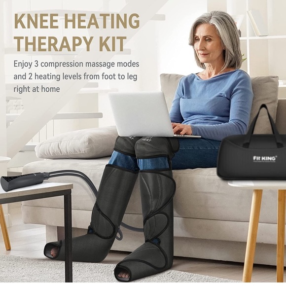 Foot and Leg Massager for Circulation with Knee Heat with Hand-held Controller - Picture 7 of 12
